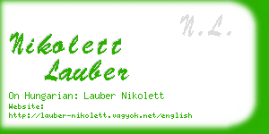 nikolett lauber business card